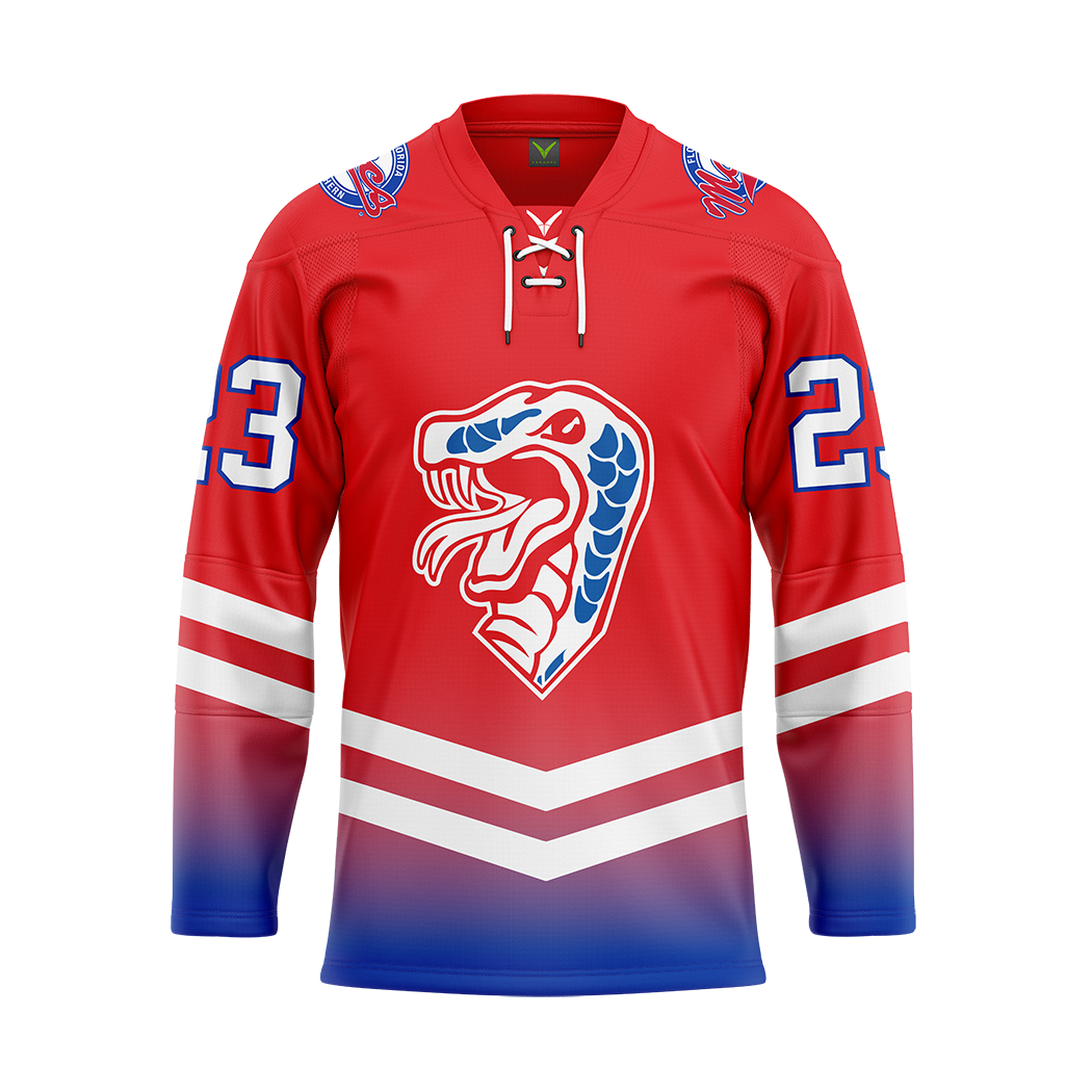 Florida Southern Hockey Red Custom Replica Sublimated Jersey