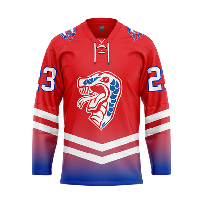 Florida Southern Hockey Red Custom Replica Sublimated Jersey