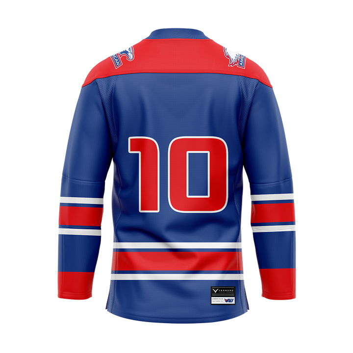 Custom American University Dark Sublimated With Twill Authentic Jersey
