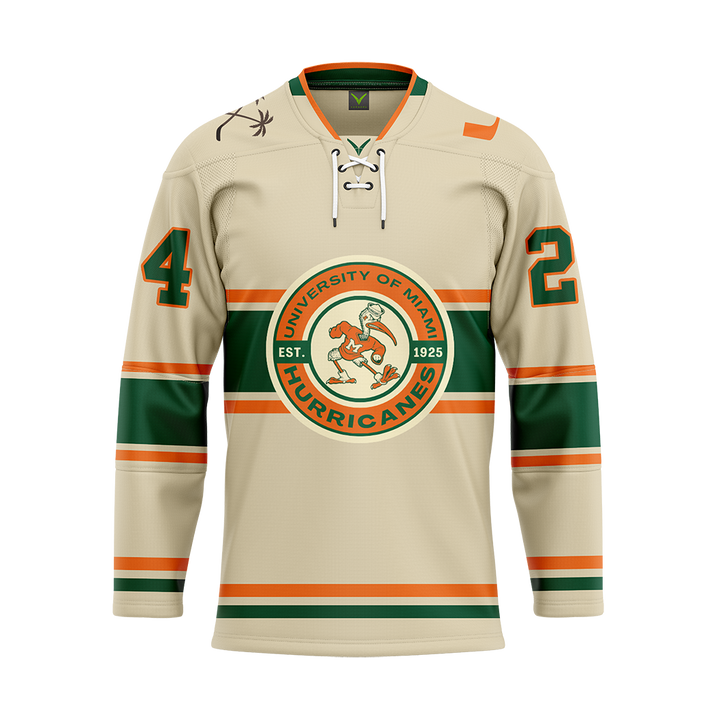 University of Miami Custom Sublimated with Twill Jersey