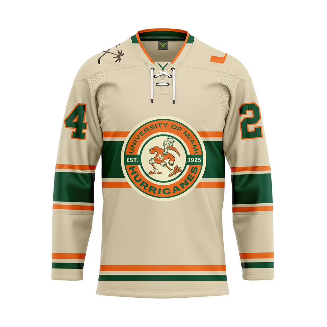 University of Miami Custom Sublimated with Twill Jersey