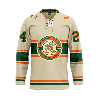 University of Miami Custom Sublimated with Twill Jersey
