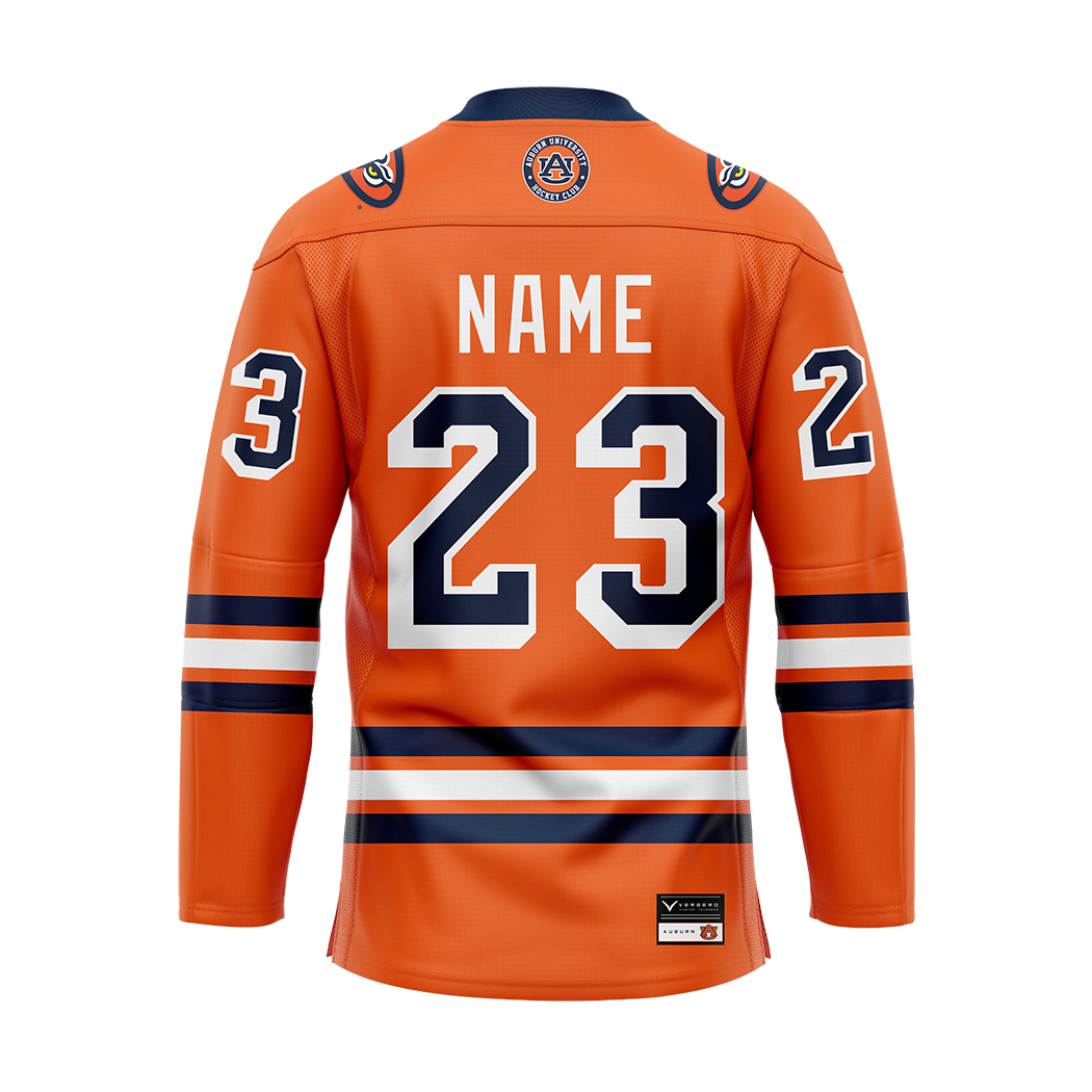 Auburn Orange Custom Sublimated With Twill Authentic Replica Jersey