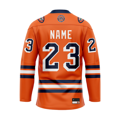 Auburn Orange Custom Sublimated With Twill Authentic Replica Jersey