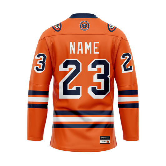 Auburn Orange Custom Sublimated With Twill Authentic Replica Jersey