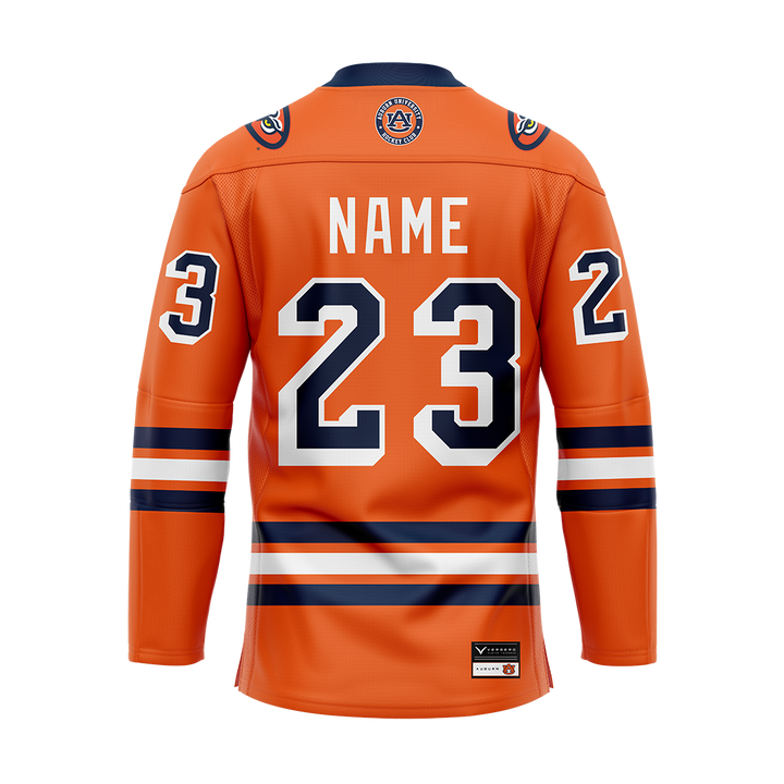 Auburn Orange Custom Sublimated With Twill Authentic Replica Jersey