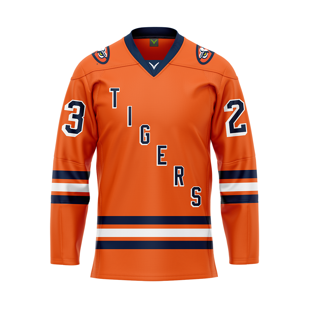 Auburn Orange Custom Sublimated With Twill Authentic Replica Jersey