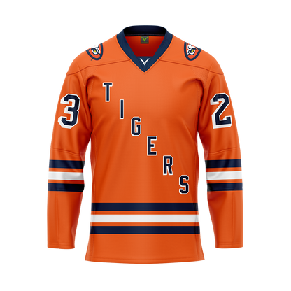 Auburn Orange Custom Sublimated With Twill Authentic Replica Jersey