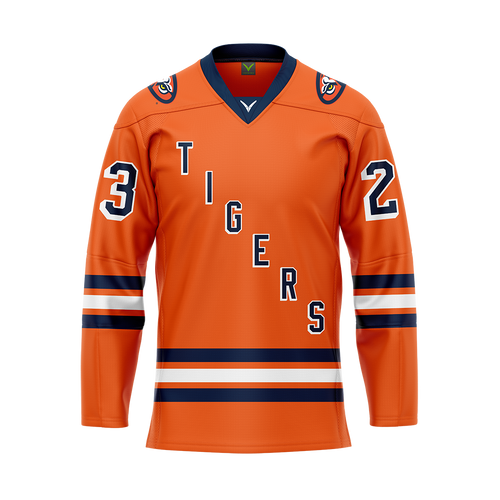 Auburn Orange Custom Sublimated With Twill Authentic Replica Jersey