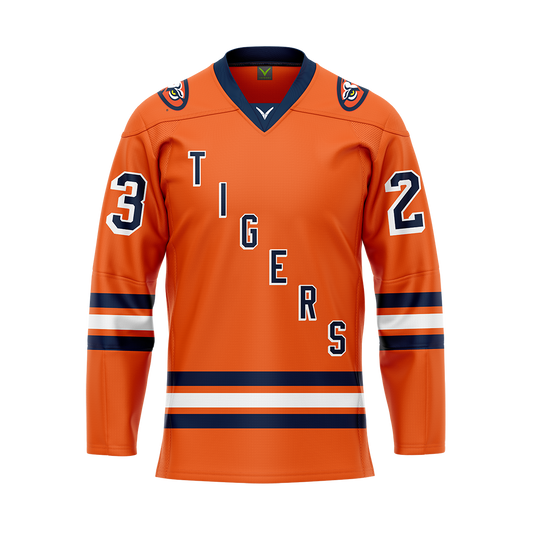 Auburn Orange Custom Sublimated With Twill Authentic Replica Jersey