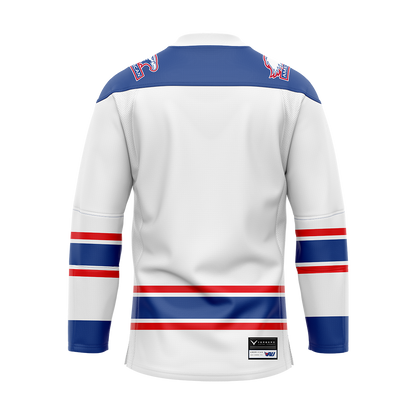 American University White Sublimated With Twill Authentic Jersey