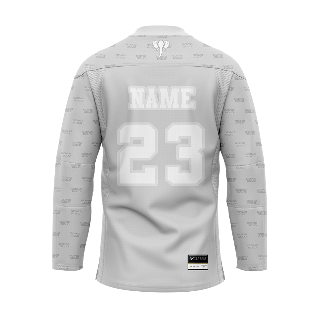Custom Jo Dolo Gray Sublimated With Twill Authentic Jersey