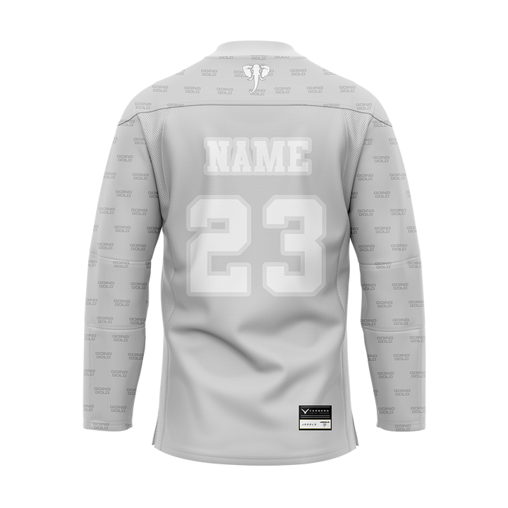 Custom Jo Dolo Gray Sublimated With Twill Authentic Jersey
