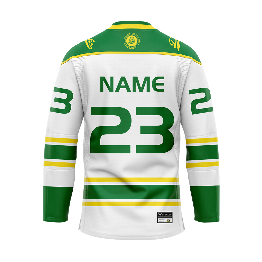 Oregon White Custom Authentic Sublimated With Twill Jersey