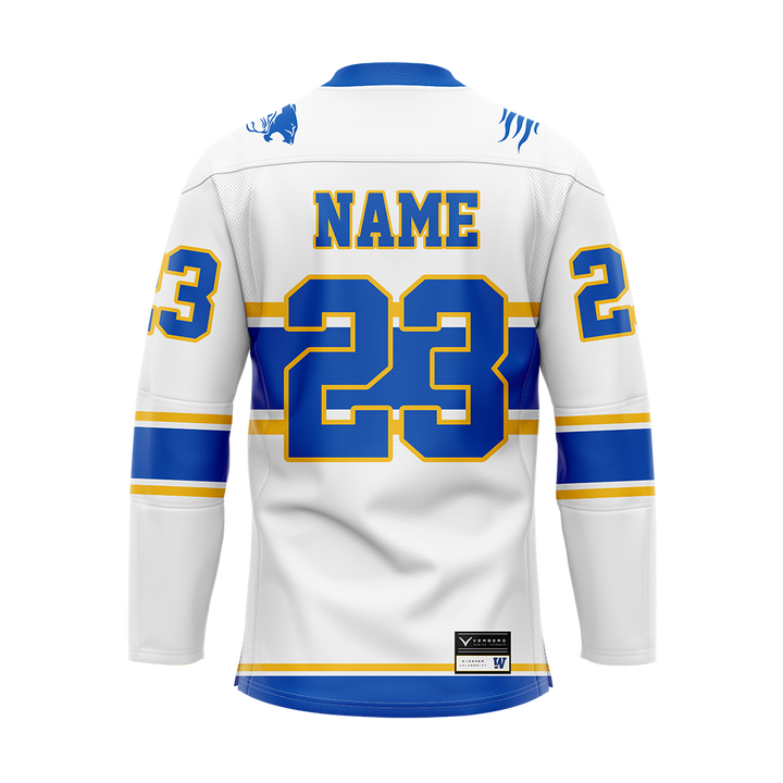 Custom Widener White Replica Sublimated Jersey