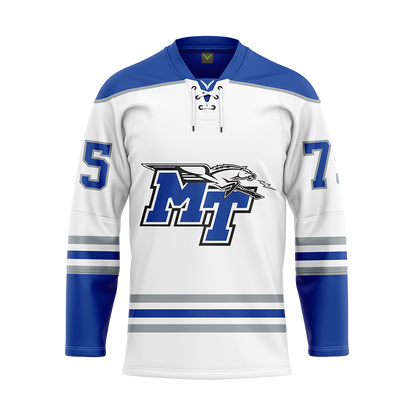 MTSU White Custom Sublimated Authentic Replica Jersey