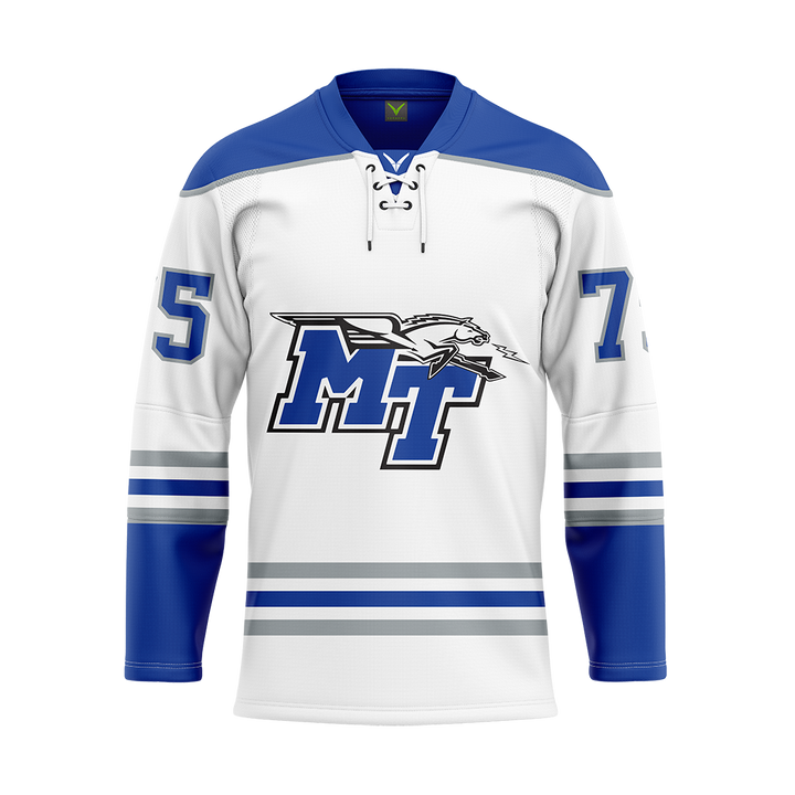 MTSU White Custom Sublimated Authentic Replica Jersey