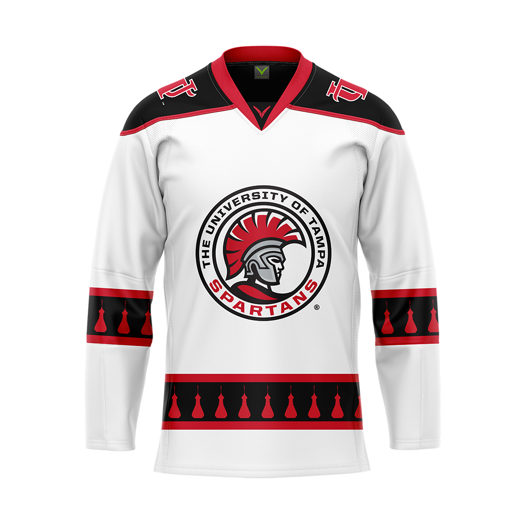 University of Tampa White Womens Hockey Authentic Sublimated Jersey