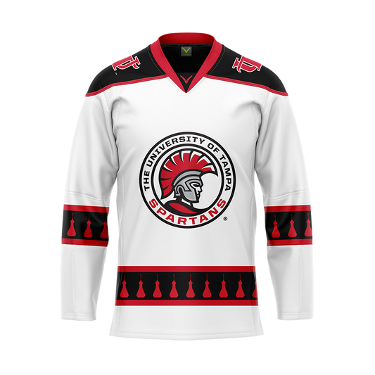 University of Tampa White Womens Hockey Authentic Sublimated Jersey