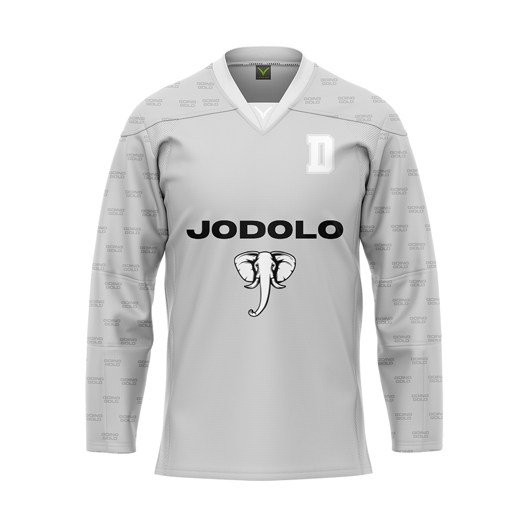 Custom Jo Dolo Gray Sublimated With Twill Authentic Jersey