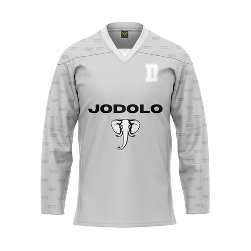 Custom Jo Dolo Gray Sublimated With Twill Authentic Jersey