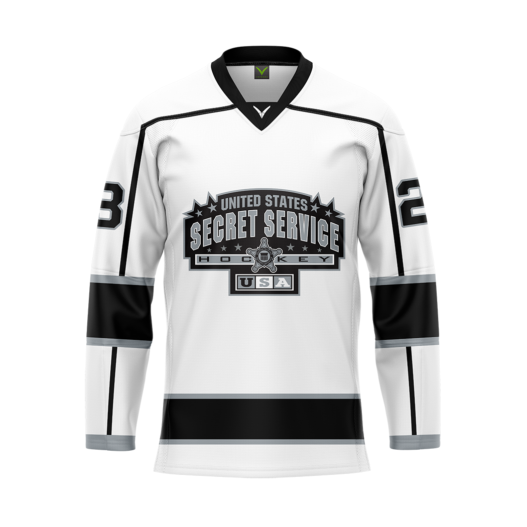 US Secret Service White Tackle Twill Jersey