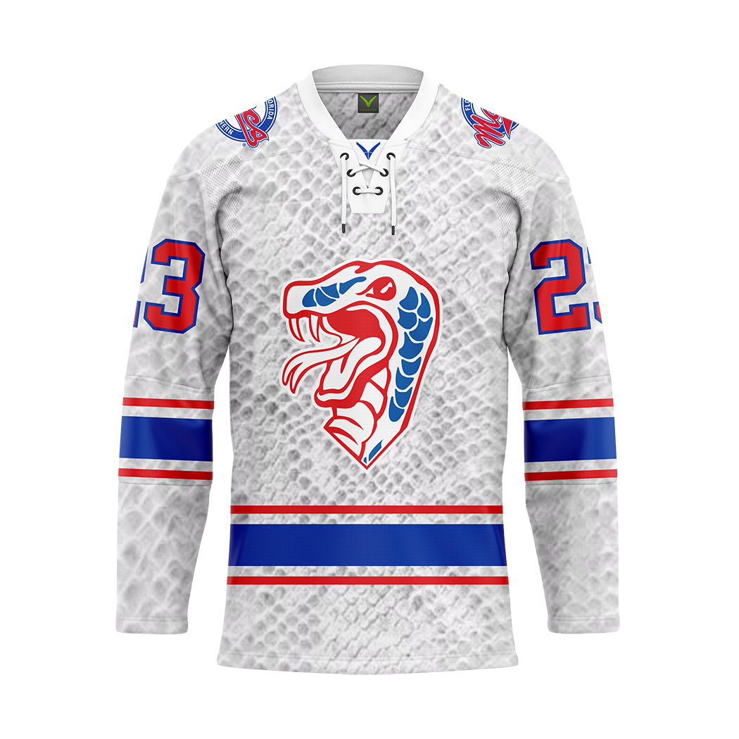 Florida Southern Hockey Gray Custom Replica Sublimated Jersey