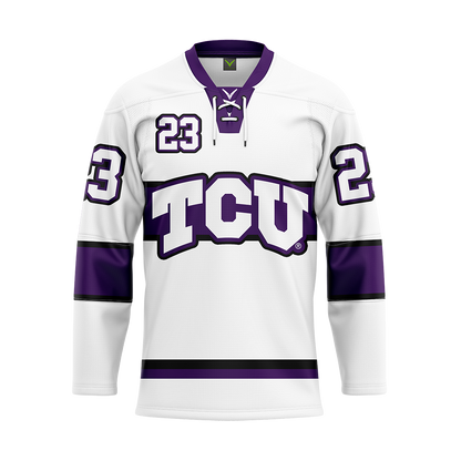 TCU White Custom Replica Sublimated Jersey