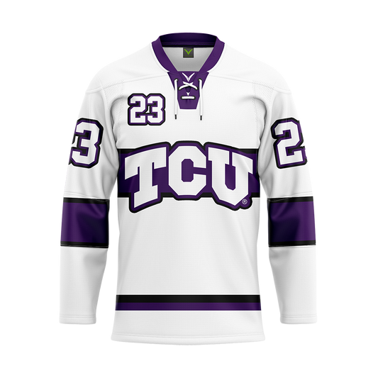 TCU White Custom Replica Sublimated Jersey
