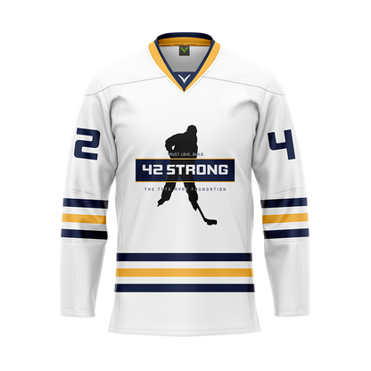 42 Strong White Authentic Sublimated Jersey