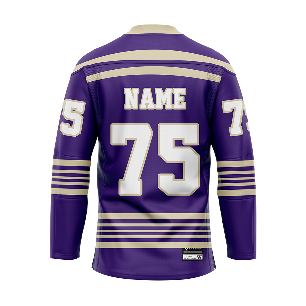 Custom University Of Washington Purple Alternate Replica Jersey