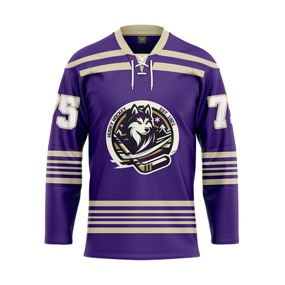 Custom University Of Washington Purple Alternate Replica Jersey