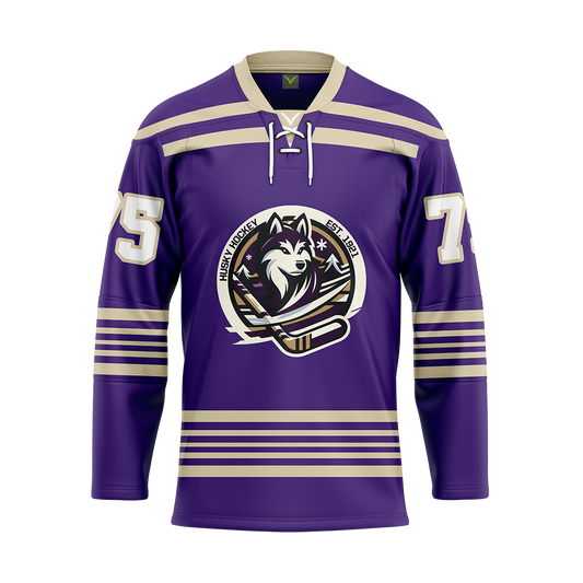 Custom University Of Washington Purple Alternate Replica Jersey