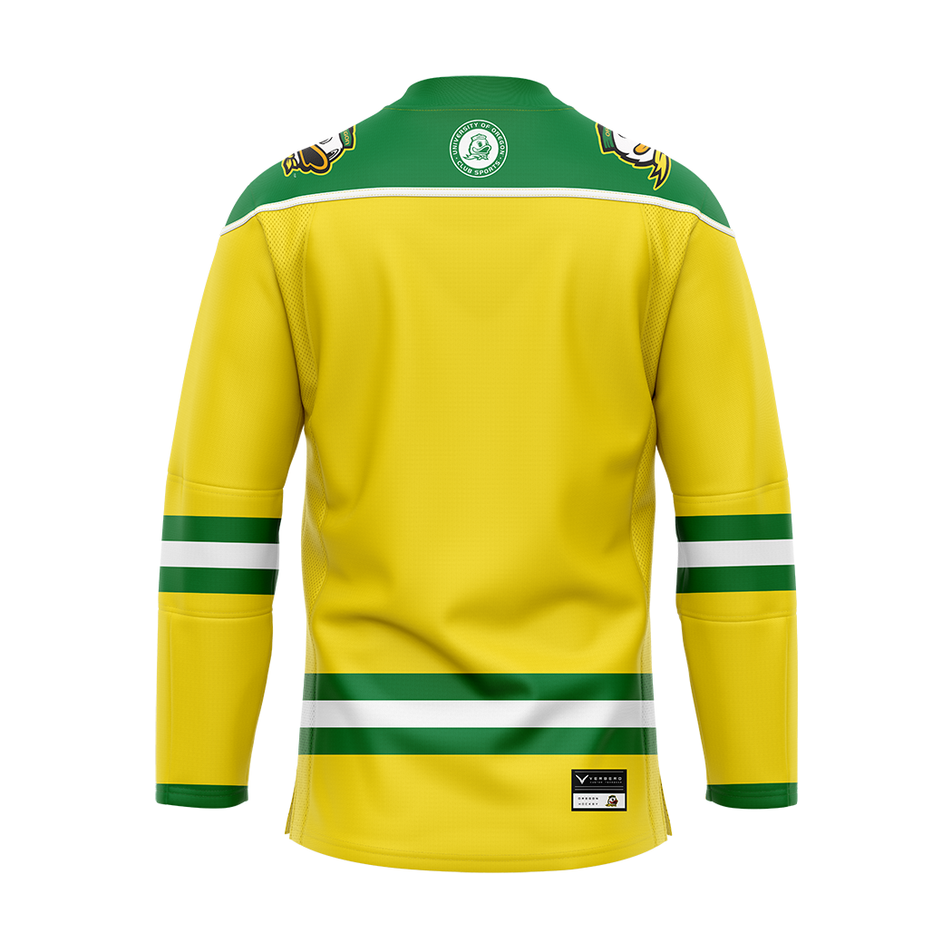 Oregon Yellow Authentic Sublimated With Twill Jersey