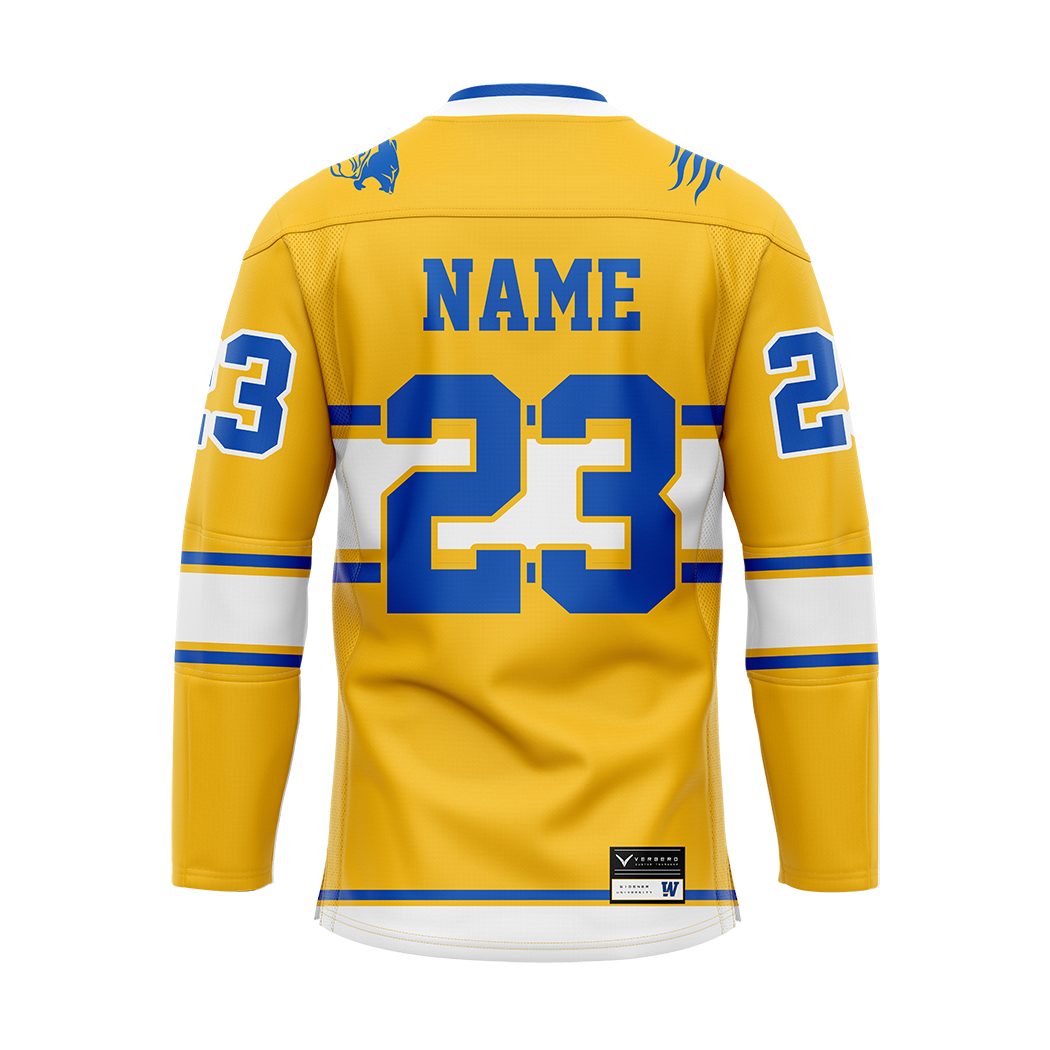 Custom Widener Yellow Replica Sublimated Jersey