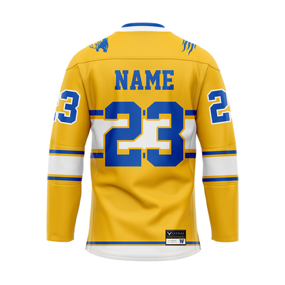Custom Widener Yellow Replica Sublimated Jersey