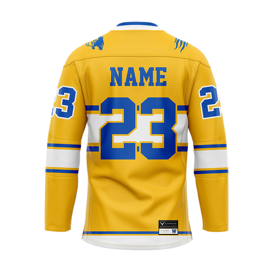 Custom Widener Yellow Replica Sublimated Jersey