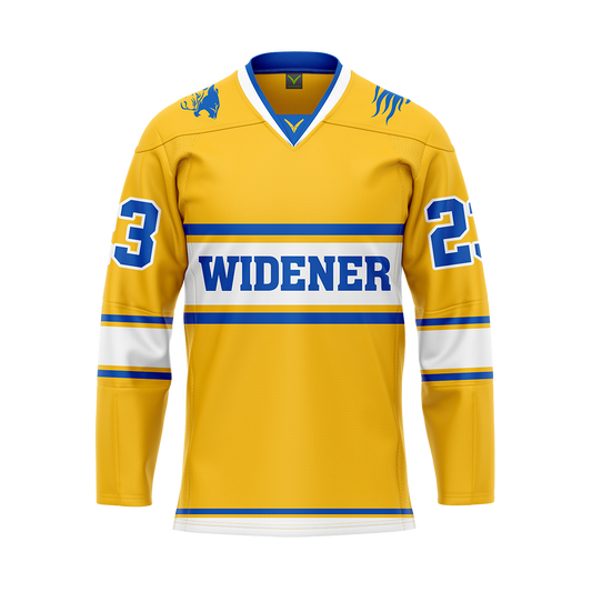 Custom Widener Yellow Replica Sublimated Jersey