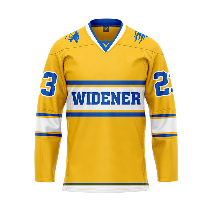Custom Widener Yellow Replica Sublimated Jersey