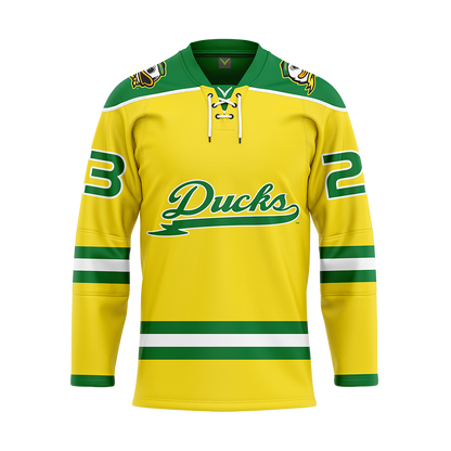 Oregon Yellow Custom Authentic Sublimated With Twill Jersey