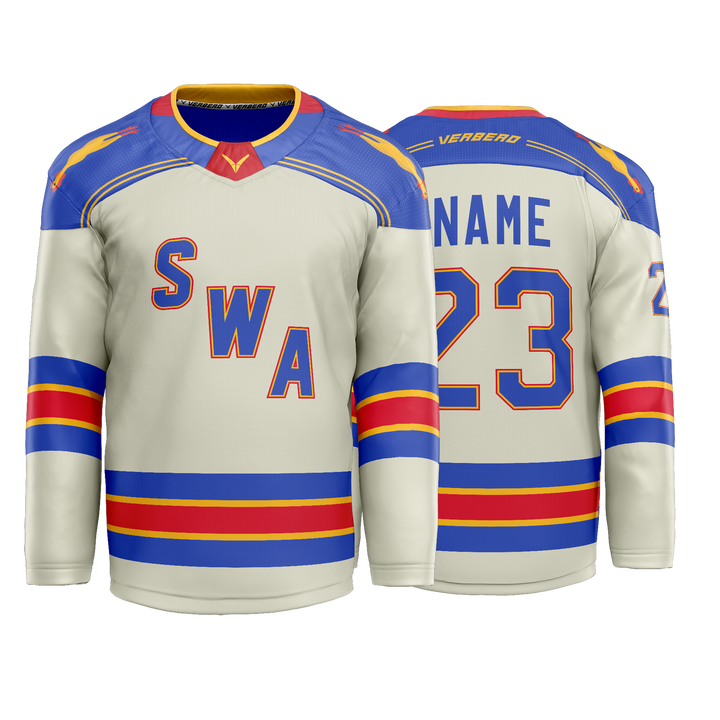 Southwest Hockey Club Custom Cream Sublimated Jersey