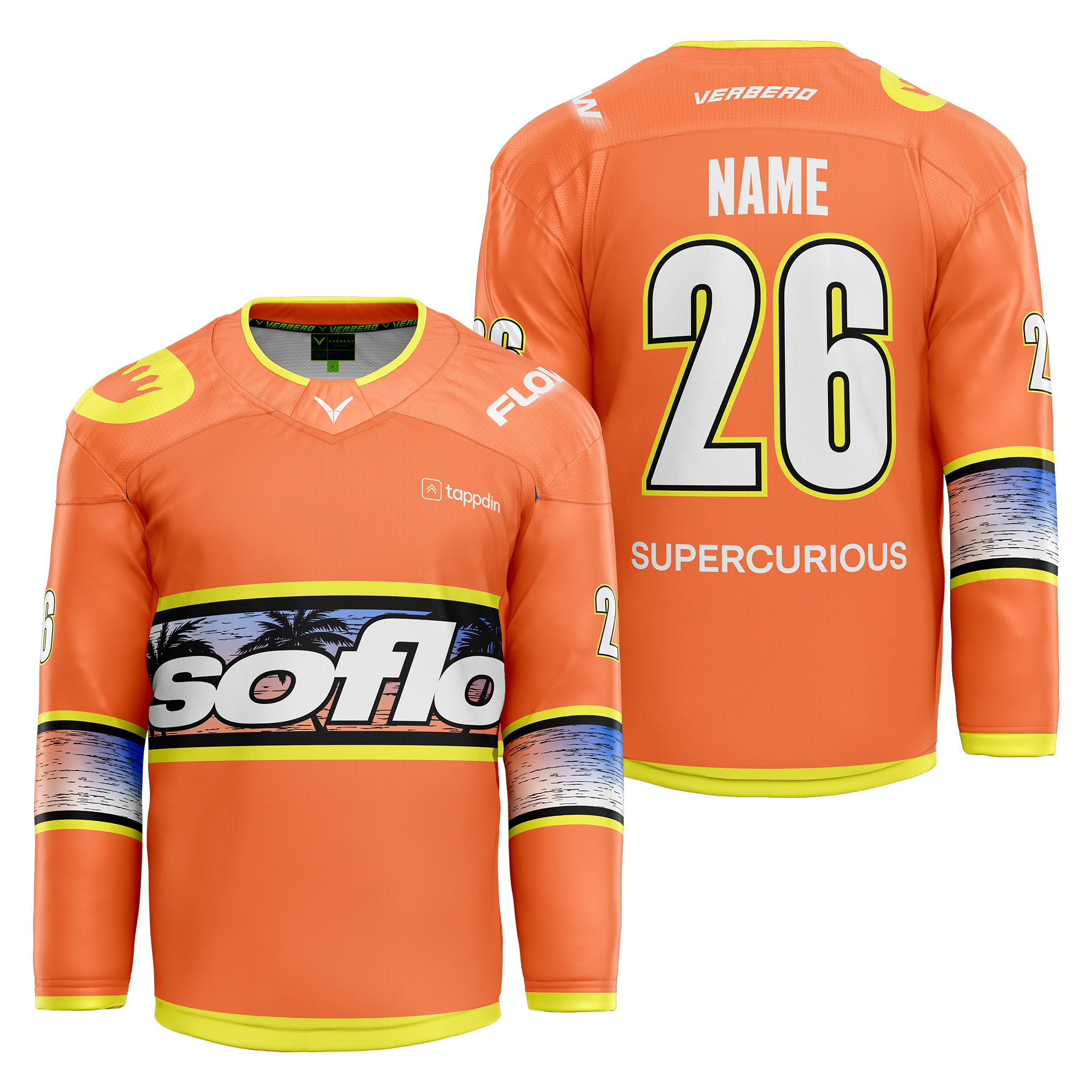SoFlo Custom Orange Sublimated Jersey