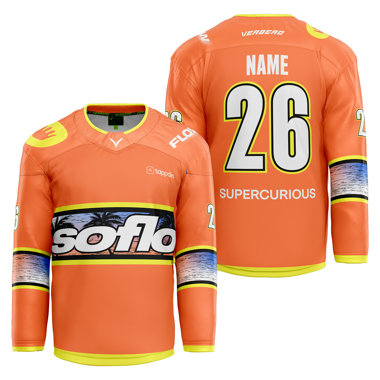 SoFlo Custom Orange Sublimated Jersey