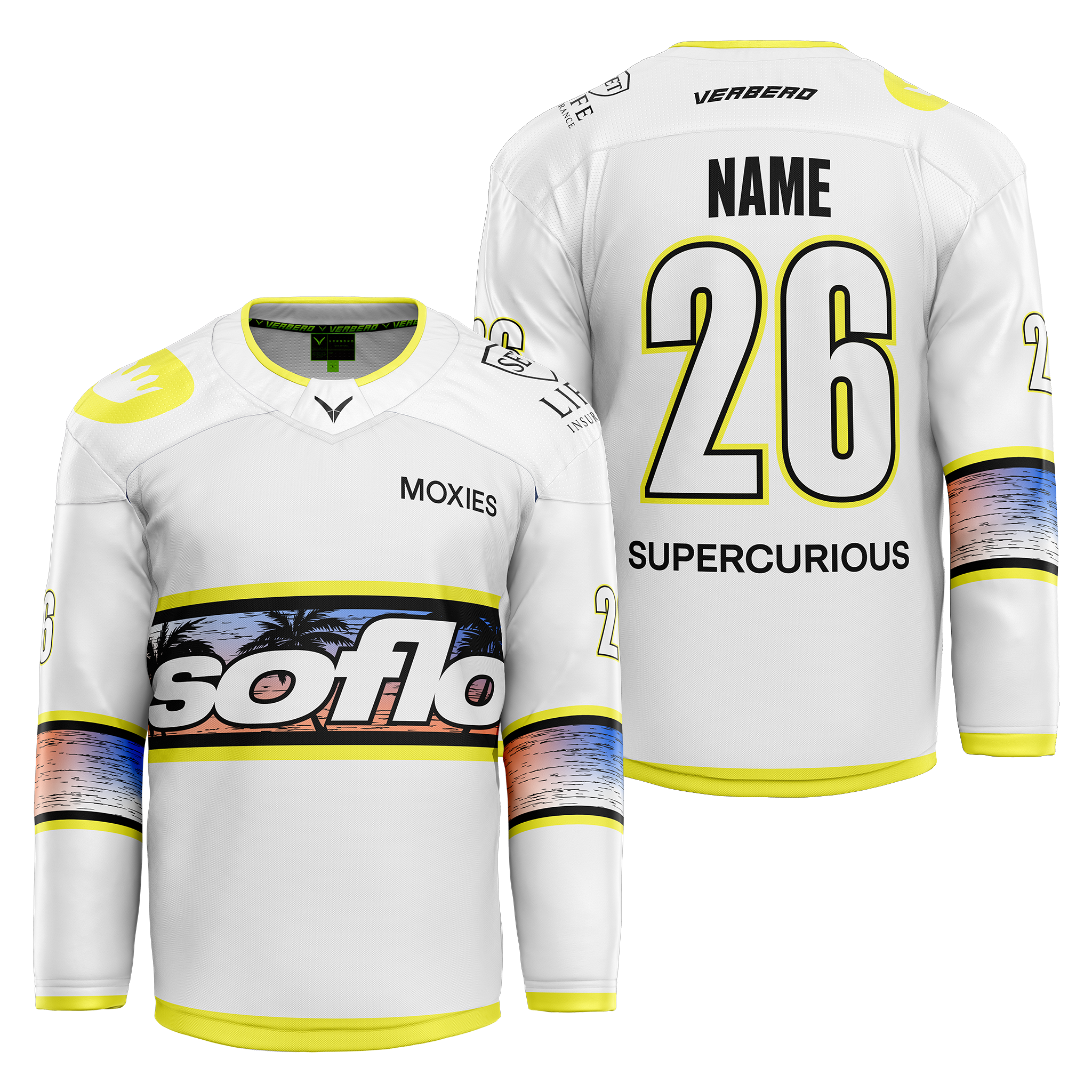 SoFlo Custom White Sublimated Jersey