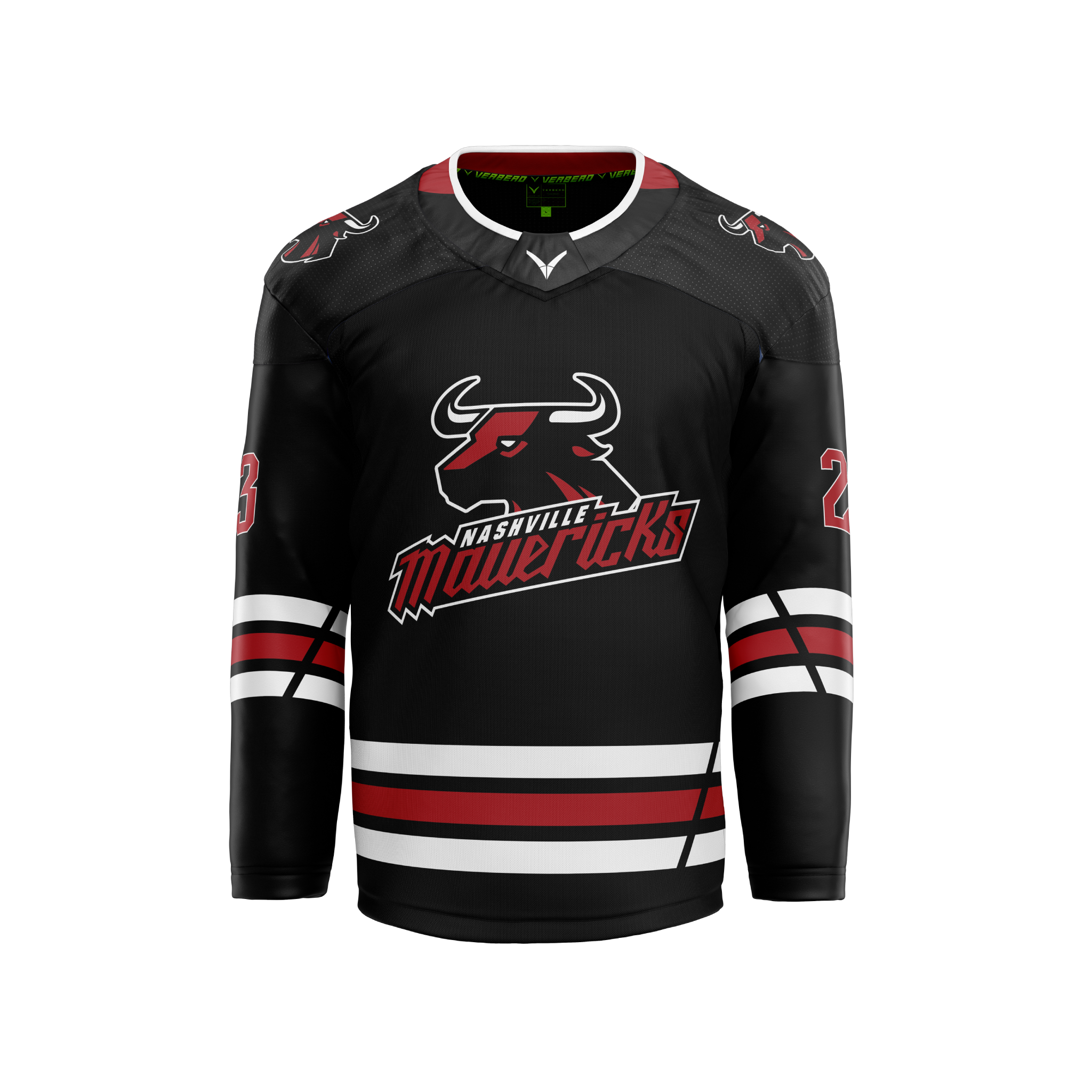 Nashville Mavericks Custom Sublimated Reversible Black Jersey