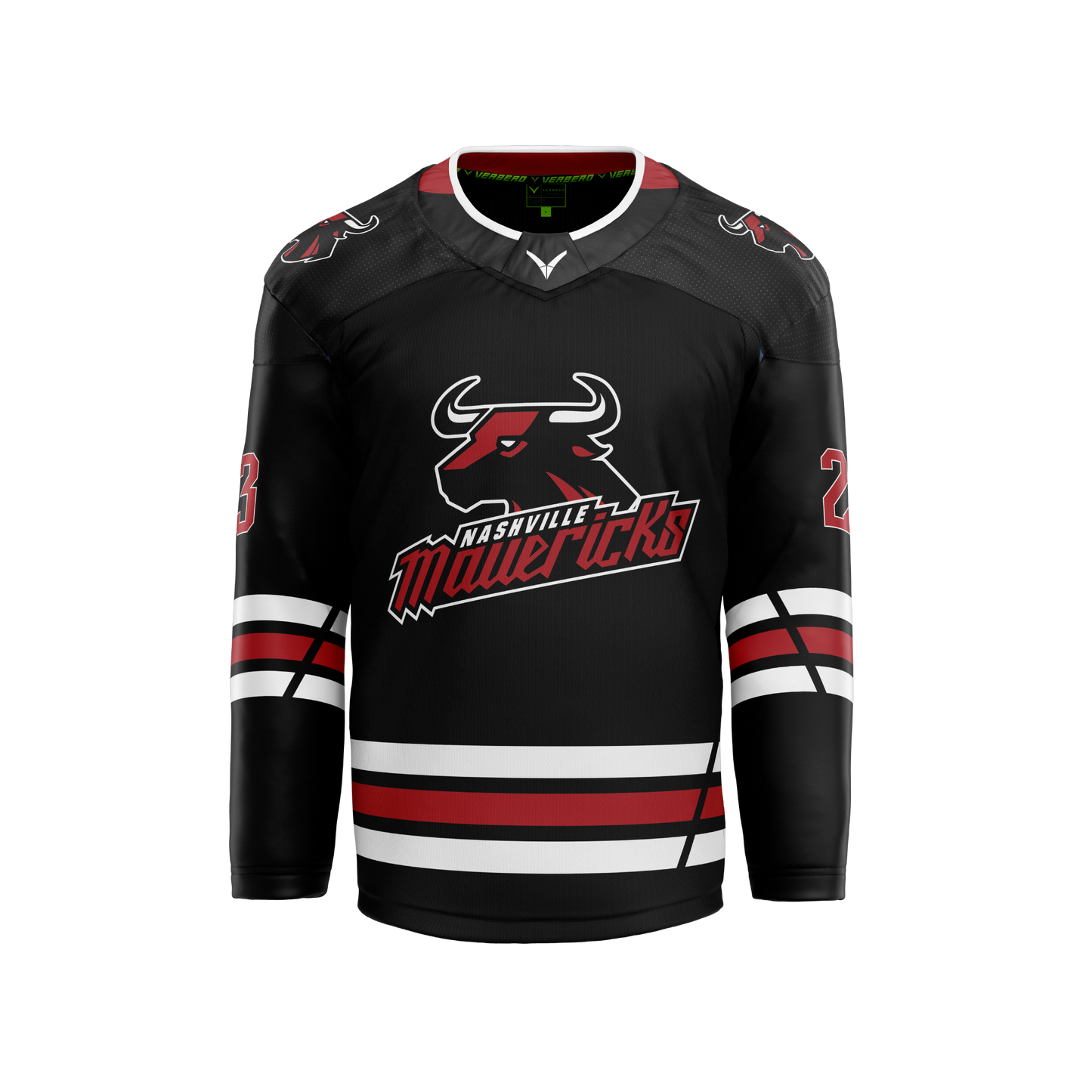 Nashville Mavericks Custom Sublimated Reversible Black Jersey