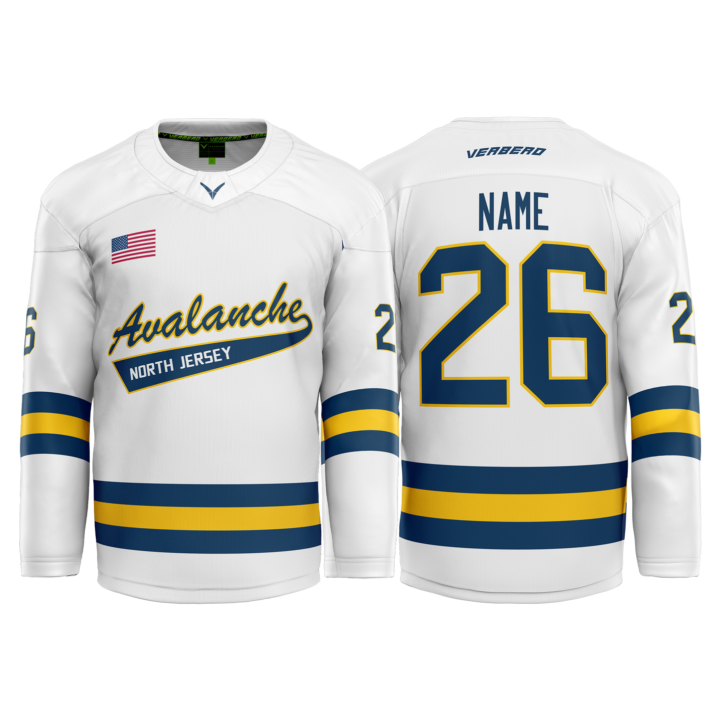 Stripes Co Custom White Tackle Twill Jersey