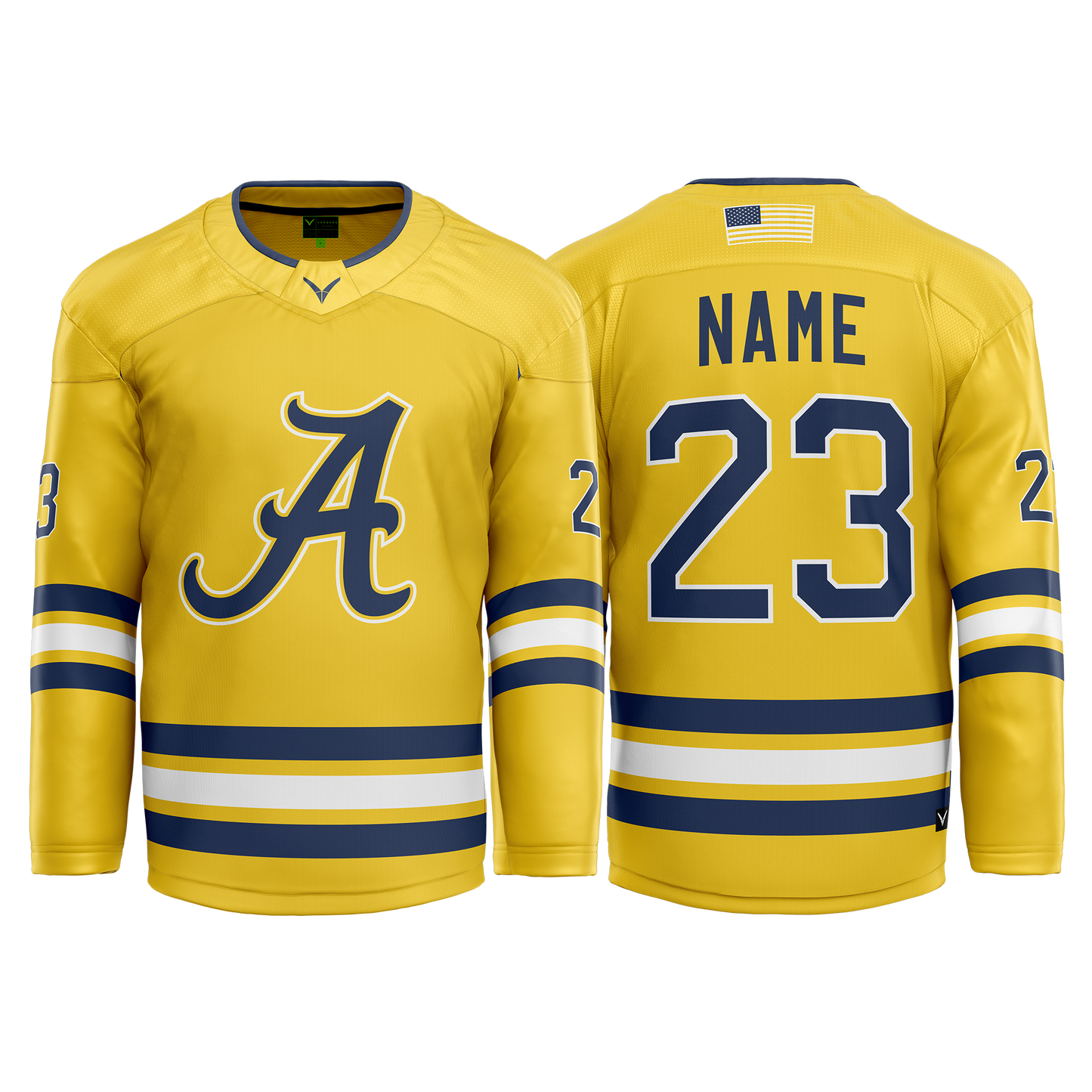 Stripes Co Custom Yellow Hybrid Jersey