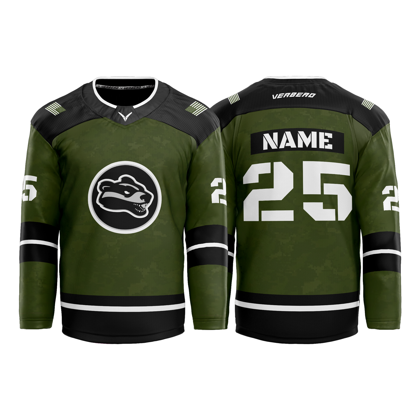 Upstate Badger Coaches Custom Sublimated Military Jersey
