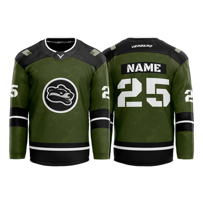 Upstate Badgers Boys Custom Sublimated Military Jersey